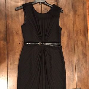 Ted Baker Black Pleated Dress w/Belt